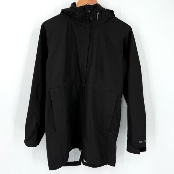 Marmot EvoDry Kingston Rain Jacket Waterproof Hooded Durable Women Small Black - Picture 1 of 8